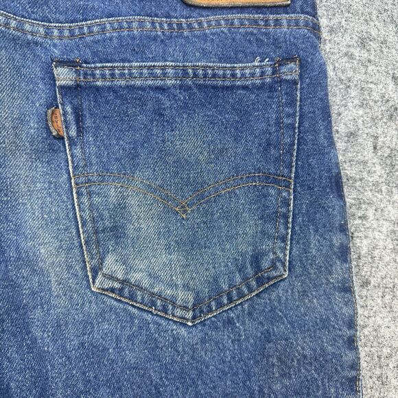Vintage 80s Levis 549 Jeans 36x34 Made in USA Whiskering Wallet Fade Leather Tab - Picture 10 of 16